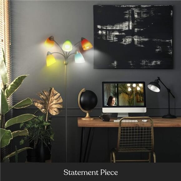 LED Floor Lamp – Multi-Head Dimmable Floor Lamp for Living Rooms & Offices - Picture 4 of 8